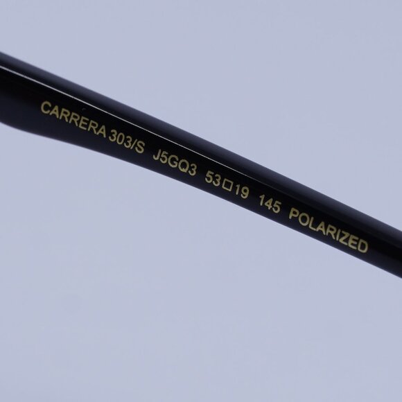 CARRERA 303/S 0J5G Q3 Sunglasses Gold Aviator Frame, Green Polarized Lenses - Picture 10 of 11